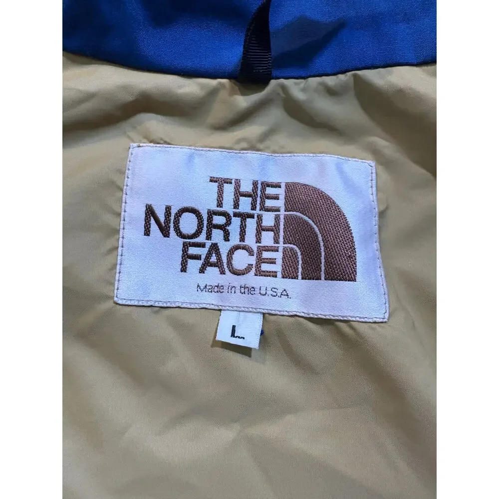 VTG The North Face Made In USA Brown Label Winter Jacket Mens Size Large Blue